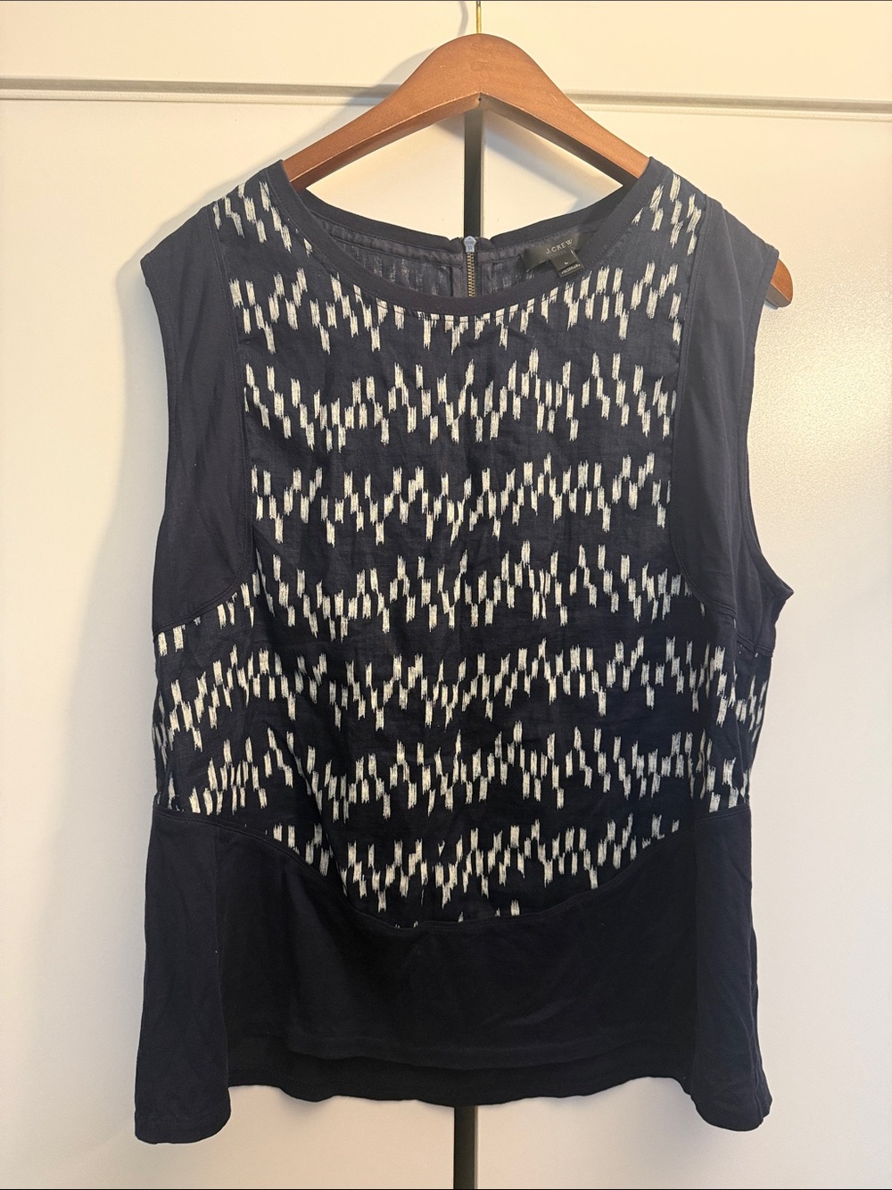 j crew linen and cotton sleeveless top
